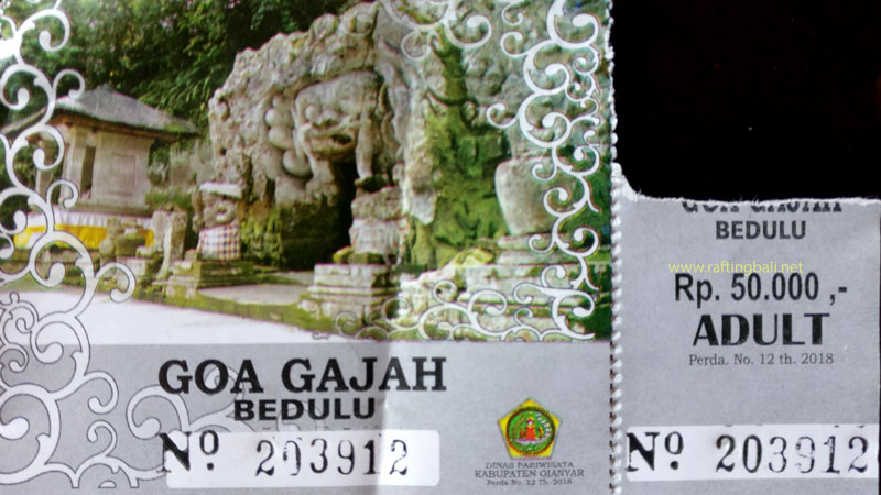 Goa Gajah Temple Entrance Fee Ticket