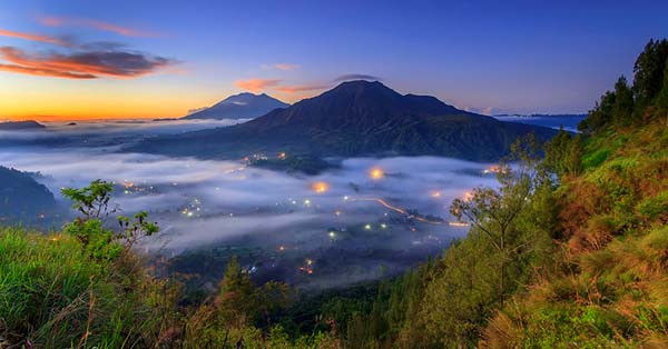 Bali Beautiful Fog Scenery