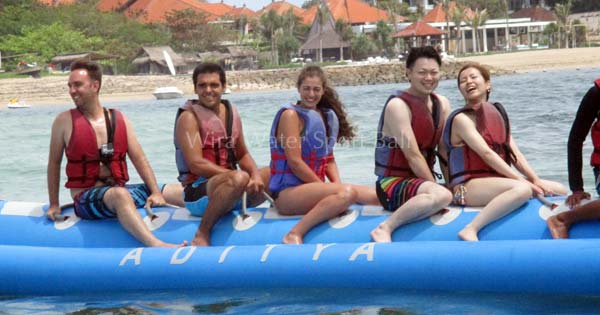 Banana Boat Ride In Tanjung Benoa Beach