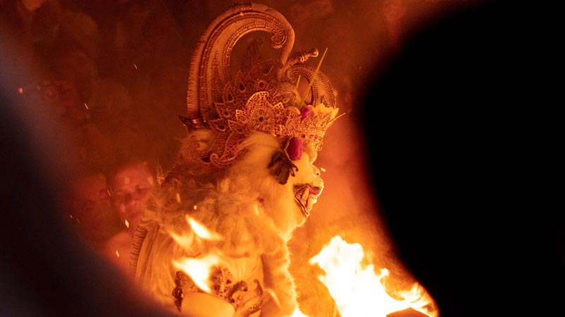 Hanuman Mask Performer at Kecak Fire Dance in Uluwatu