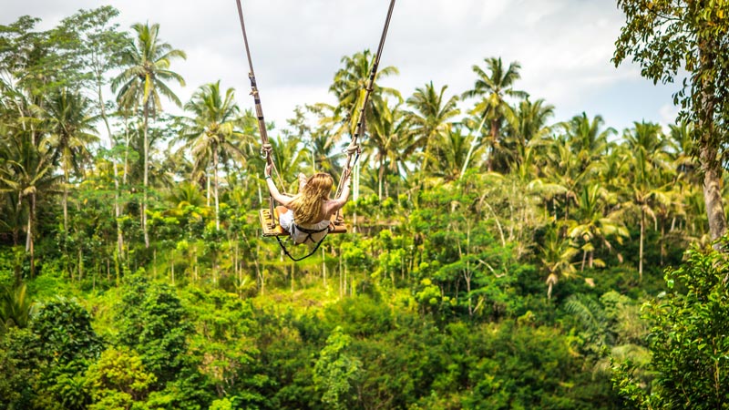 Bali Swing at Tegalalang Ubud during dry seasons Best Time To Visit Bali