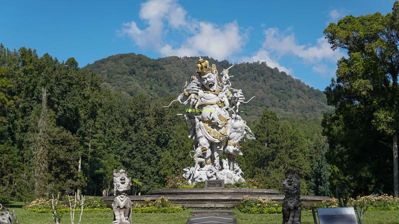 View of the Bedugul Tabanan Botanical Garden near Red Coral