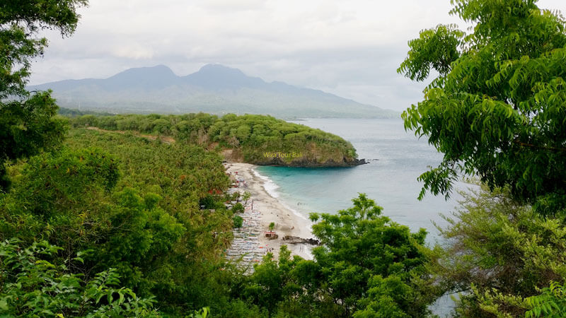 Crystal clear waters at Virgin Beach in Karangasem, East Bali