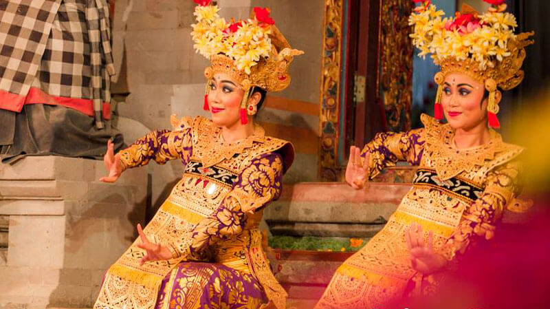 Traditional Balinese Tirta Sari Legong Dance Peliatan near Tegallalang