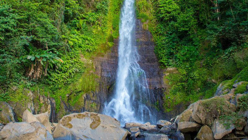 Majestic view of Gitgit Waterfall, Buleleng, North Bali