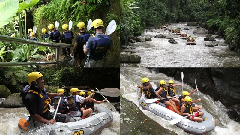 Luxury rafting with Mason Adventures in Ayung River Ubud premium comfort and scenic jungle trail