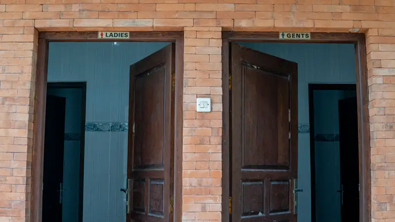 Public toilet facilities available near the heritage walking trail