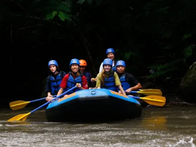 Is white water rafting in Bali scary for first-time travelers?