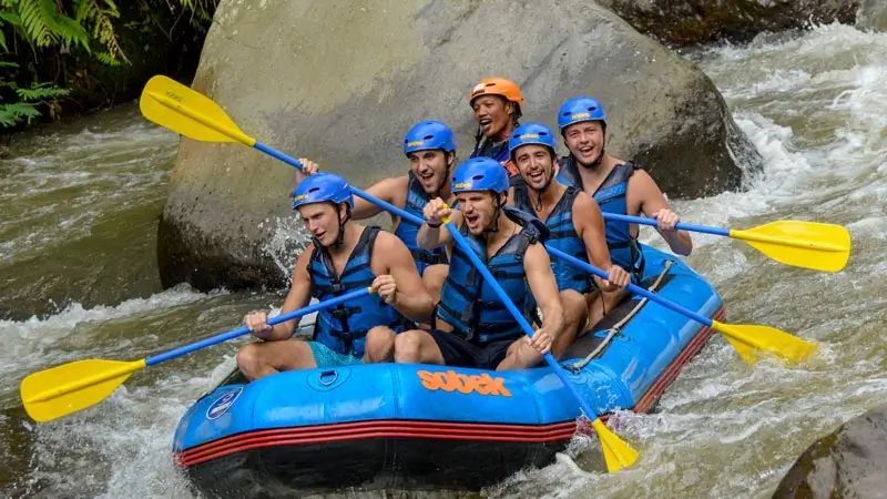 Sobek rafting group on the Ayung River in Ubud
