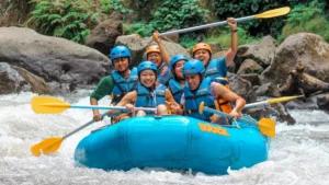 Sobek Rafting Ayung Ubud group during the trip