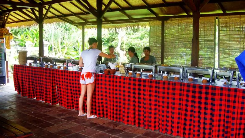 Lunch area after rafting